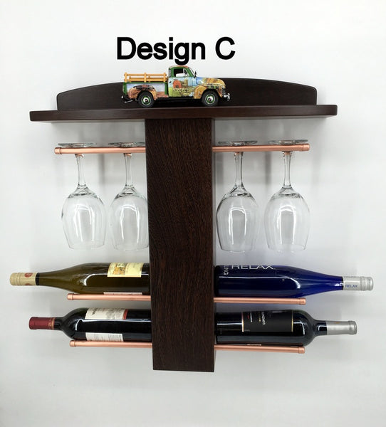 Wine Rack, Wall Mount Wine Rack, Wine Bottle Holder, Wine Glass Holder, Wine Storage, Wine Lovers, Wine Accessories