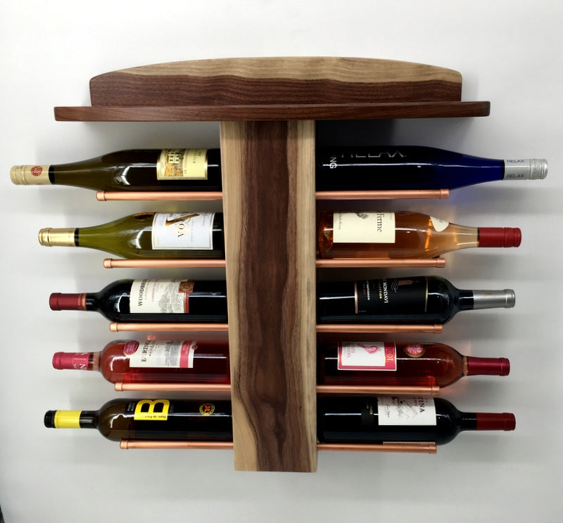 Wine Rack, Wall Mount Wine Rack, Wine Bottle Holder, Wine Glass