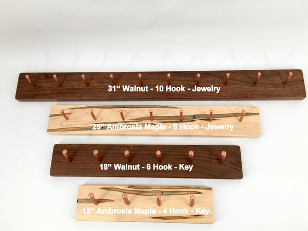 Necklace Organizer, Key Organizer, Wall Mount, Jewelry Rack, Key Rack, Necklace Rack,  Wall Mount Jewelry Rack