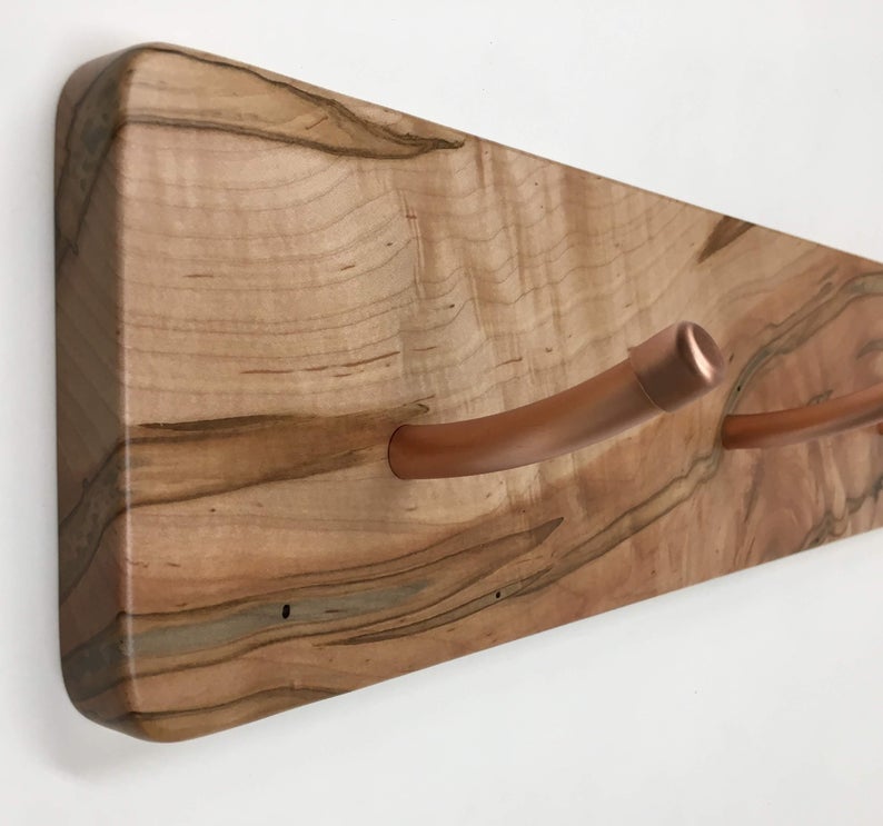 Coat Rack, Modern Coat Rack, Wall mount coat rack, Coat hook, Racks Coat Rack with Curved Copper Hooks, Entryway Coat Rack