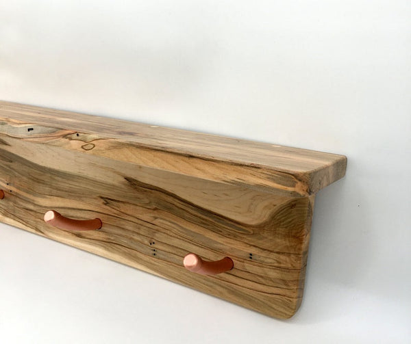 Coat Rack With Shelf, Modern Coat Rack, Wall mount coat rack, Coat hook, Racks , Coat Rack with Curved Copper Hooks, Entryway Coat Rack