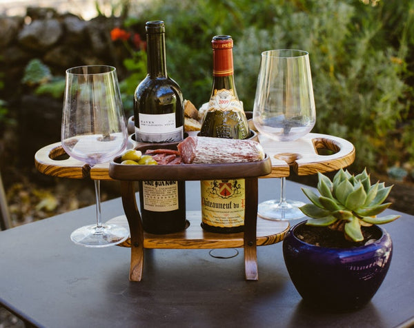 Handmade Wood Wine Caddy, Wine Bottle Holder, Wine Glass Holder, Wine Rack, Wine Accessories, Wedding Gift, Wine  Gift For Dad, Gift For Men