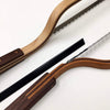 Handmade Fiddle Bow Bread Knife and Board Set, Walnut, Cherry & Maple