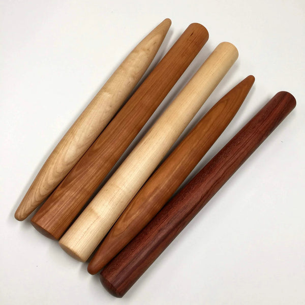 Handcrafted Wooden Rolling Pin: French, Traditional & Straight Dowel Styles