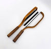 Handmade Fiddle Bow Bread Knife and Board Set, Walnut, Cherry & Maple