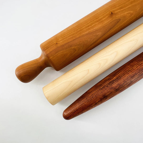 Handcrafted Wooden Rolling Pin: French, Traditional & Straight Dowel Styles