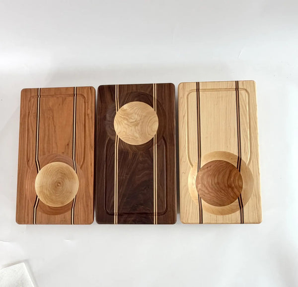 Ulu chopping Bowl and Knife, Extra capacity Bowl