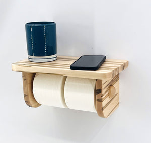 Toilet Paper Holder, Bath Roll Holder, Candle Shelf, Smart Phone Shelf, Bathroom Shelf, Bathroom Décor