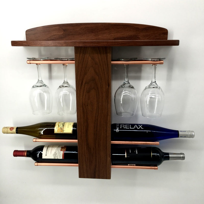Wooden Wine Rack LED Backlit Wine Rack Wall Mount Holds
