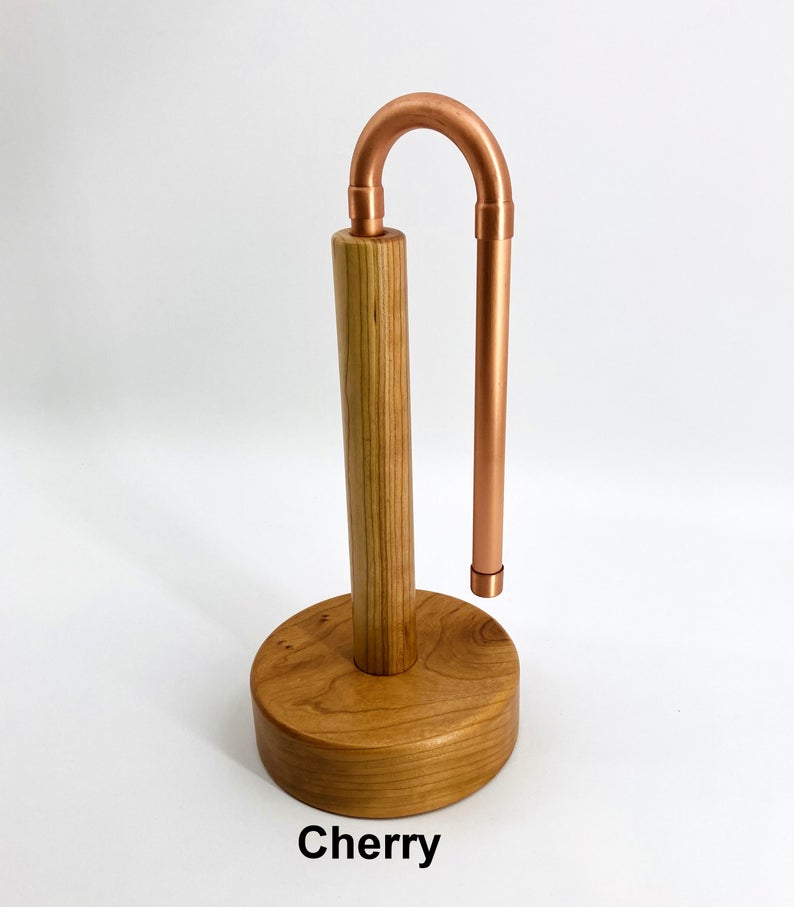 Copper Color Iron Wire Countertop Free Standing Tissue Holder, For