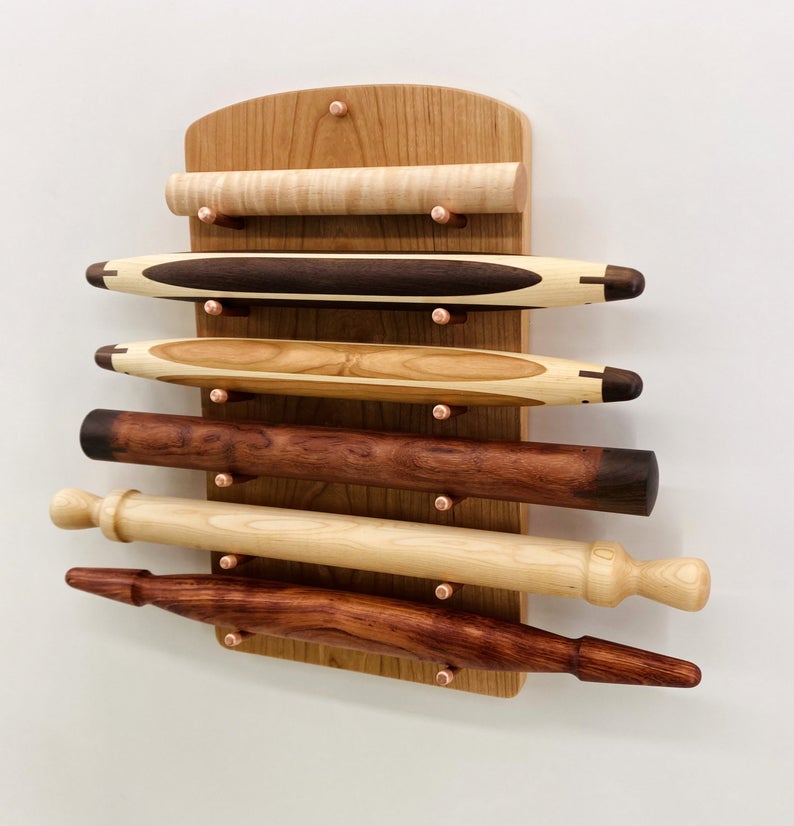 Rolling Pin Holder, Rolling Pin Rack, Wall Mount Rolling Pin Holder, R ...